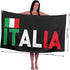 WAYMAY Italian Flag Bath Towel Bath Sheets Bath Wrap Beach Towel Shawl Bathrobe Hooded Towels Washcloths...