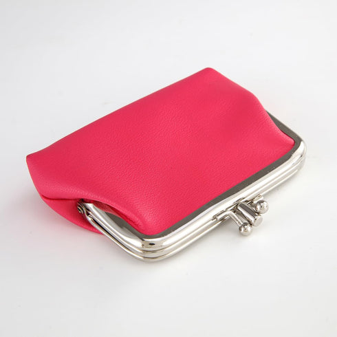 Double Layer Coin Purse for Women Girls Rose Red PU Leather Kiss-lock Mini Wallet Key Bag Card Holder...