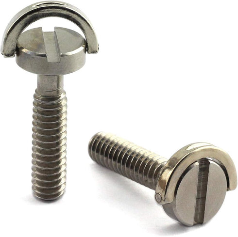 HJ Garden 2pcs 1/4-20 Thread D-Ring Stainless Steel Camera Fixing Screws for Camera Tripod Monopod QR Plate,D Shaft Quick Release Plate Mounting S...