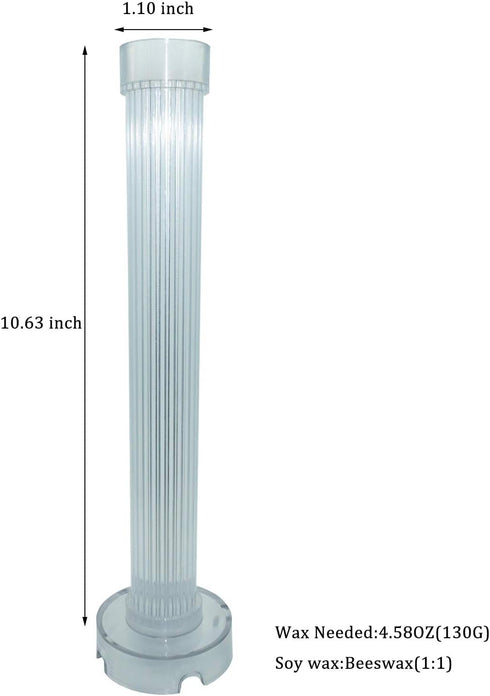 MILIVIXAY 1pc Pillar Candle Mold-Diameter:1.0inch,Height:11.6inch....