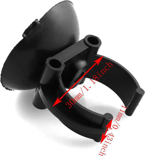 Sucker Clip 6PCS Black Aquarium Heater Suction Cups Suckers Holders Clamps for Fish Tank...