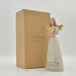 Blossom Bucket Family is Love Heart Soft Cream 6 inch Resin Stone Collectible Angel Figurine...