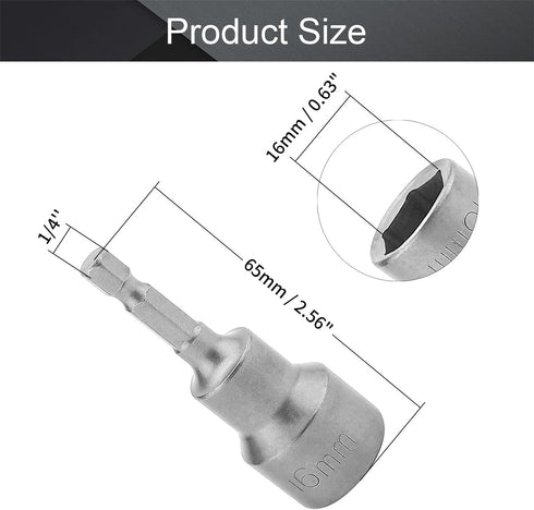 Utoolmart 1/4" 16mm Quick Change Bit Holder Magnetic Hex Shank Drill Bit, Extension for Driver Drill Bit Socket Driver Adapter...