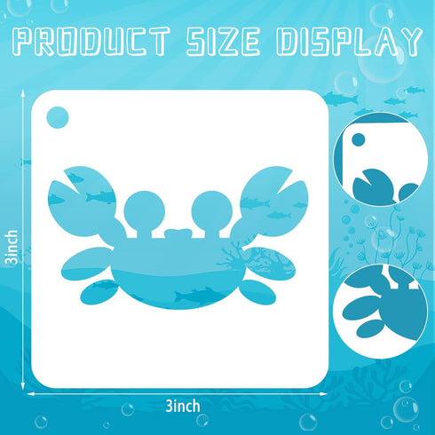 Augshy Stencils for Painting, 56 Pack Sea Ocean Creatures Stencils Sea Animal DIY Pattern Stencils for Painting on Wall Floor Decor DIY Rock Paint...