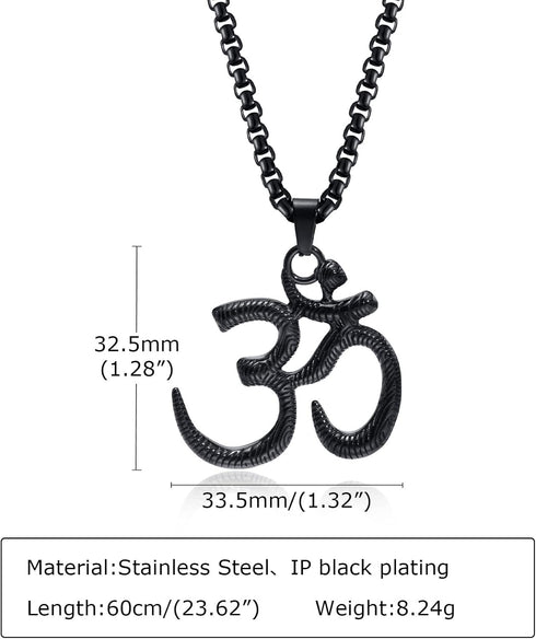 VNOX Om Yoga Pendant Necklace - Yoga Hindu Spiritual Amulet Jewelry Sanskrit Symbol Om Aum Ohm/Lotus Yoga Pendant Necklace...