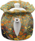 Black Cat Floral Print Tea Pot Cosy Cotton Tea Cozy for Teapots Dust Cover Insulated Kettle Cover Teapot Warmer for Home Kitchen Decorative Access...