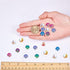 SUNNYCLUE 160pcs 8 Color(20pcs/Color) 12mm Flat Back Mermaid Fish Scale Resin Cabochons Round Iridescent Cameo Sparkly Glitter Cabs for DIY Earrin...