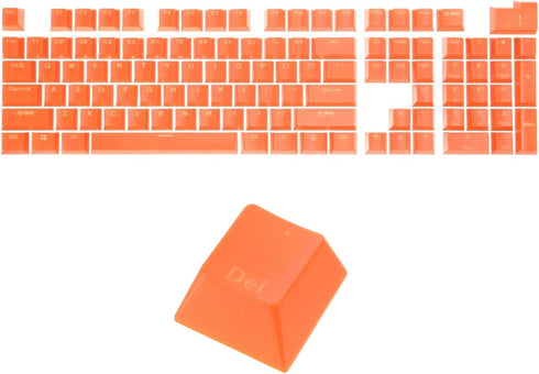 MECCANIXITY 108 Keys Pudding Keycaps Set OEM Profile 60 Percent ABS for Mechanical Keyboard Layout, Orange Double Shot...