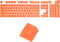 MECCANIXITY 108 Keys Pudding Keycaps Set OEM Profile 60 Percent ABS for Mechanical Keyboard Layout, Orange Double Shot...