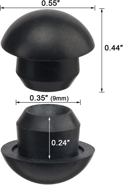 ANCIRS 50 Pack 8mm Floor Bottle Jack Plugs, Black Rubber Hydraulic Horizontal Filler Bung for Oil Reservoir Hole...