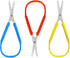 Mini Squeeze Scissors, Lefty Support Loop Scissors for Toddlers?5 Inch Adaptive Design Preschool Training Scissors (3, Red+Blue+Yellow)...