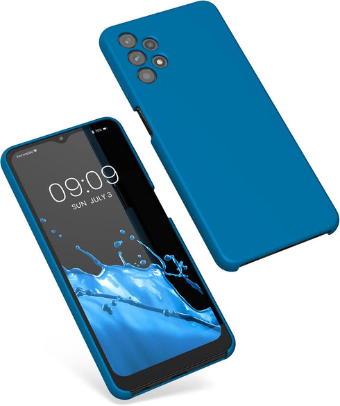 kwmobile Case Compatible with Samsung Galaxy A32 5G Case - TPU Silicone Phone Cover with Soft Finish - Blue Reef...