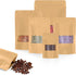 100pcs Kraft Bags with Window 3.5x5.5 Inches Brown Reusable Sealable Zip Lock Food Storage Stand up Paper Pouches for Home or Business...