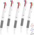 5 Pcs 3 in 1 Multicolor Ballpoint Pens, 0.7mm Black Blue Red Ink Rollerball Pen Soft Grip Retractable Fine Point Pens Multicolor Ink Pens for Jour...