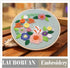 Lauboruan Stamped Embroidery Kits for Beginners with Flowers Pattern, Easy DIY Craft Punch Needle Starter Cross Stitch Kit DIY Needlepoint Kits(No...