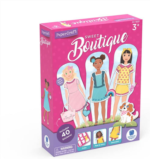 Educational Insights PaperCraft Sweet Boutique, Paper Dolls, Fashion Boutique Toy, Ages 3+...