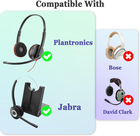 Plantronics Headset Ear Cushions, Earpads Replacement 50mm Ear Pad Covers for Plantronics Blackwire 3220 3210 3320 C320 HW251N HW261N HW510 HW520 ...