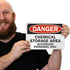 SmartSign - U9-1214-NA_7x10 "Danger - Chemical Storage Area, Authorized Personnel Only" Sign | 7" x 10" Aluminum Black/Red on White...