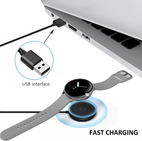 USB Watch Charger Cable for Google Pixel-Watch, Magnetic Replacement Charging Cable Cord Stand for Google Pixel Smartwatch, Black?3.3FT......