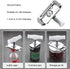 Upgraded Jar Opener Stainless Steel Adjustable Tool for 1-4 inches Bottle Can Lids, Easy Jar Opener with Non-Slip Rubber Pad Fit Seniors, Arthriti...