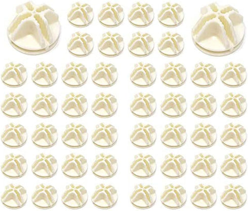 HOWDIA 3.6cm/1.417" Wire Cube Plastic Connectors | 50pcs White Snap-On Grid Shelving Connectors for Wire Mesh Storage Cubes, Closet Organizers & D...