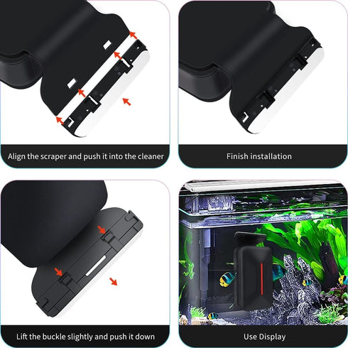 Aquarium brush Strong Magnetic Cleaner Brush Floating Magnetic Aquarium - Fish Tank Cleaner - Scrubber & Scraper Aquarium Cleaning Tools– Floating...