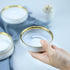 Colias Wing 3.5 Inch Elegant&Attractive Marble Pattern Stylish Design Multipurpose Porcelain Side Dish Bowl Seasoning Dishes Soy Dipping Sauce Dis...