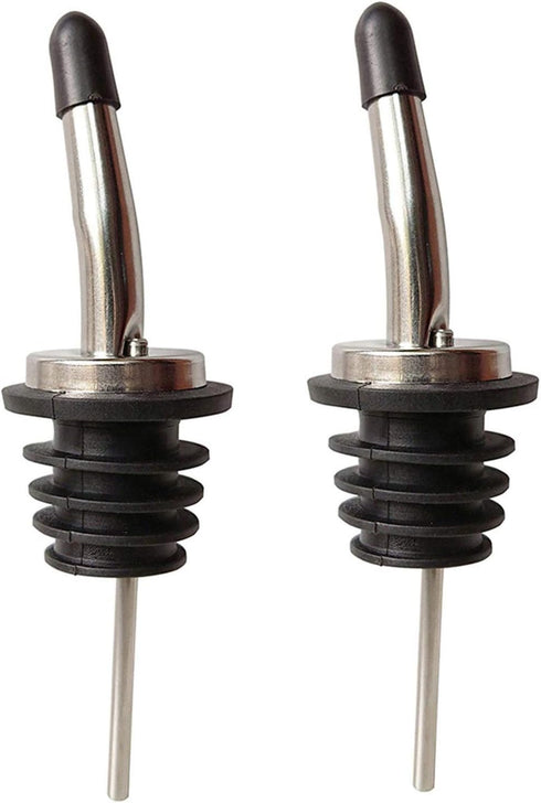 Axe Sickle 2 Pcs Oil Spout Liquor Pourers Bottle Spout Speed Pourer Olive Oil and Vinegar Stopper Spout for About 3/4" Bottle Mouth, with Dust Cap...