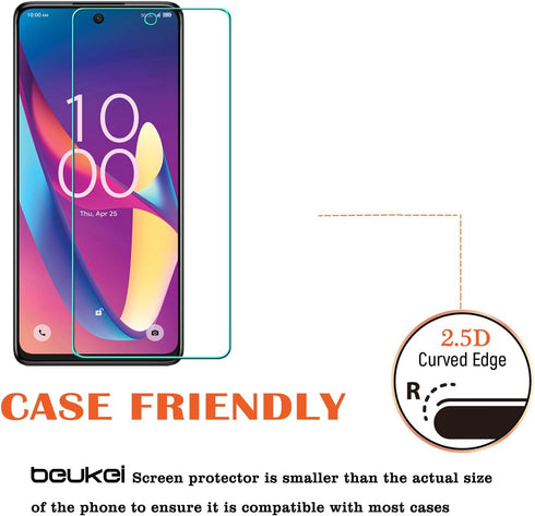 beukei (3 Pack) Designed for TCL 50 XL 5G / TCL 50 XL Screen Protector Tempered Glass, Anti Scratch, Bubble Free...