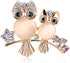 Brooch Owl Shape Rhinestone Covered Crystal Beauty Brooch Pin Scarves Shawl Clip For Women Ladies...