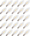 Creative Hobbies 25-Pack LED Replacement Light Bulbs for Electric Candle Lamps, Window Candles, Chandeliers - 7 Watt Equivalent Candelabra, Clear,...