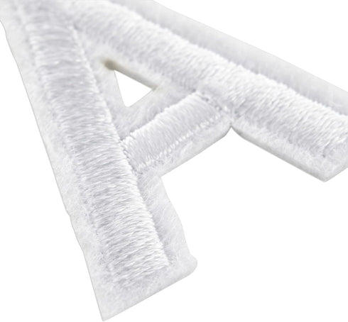 82 Piece Embroidered Iron on Letter Patches and Numbers for Clothing, Backpacks, Sew On Appliques, Arts and Crafts (White, 1 in)...
