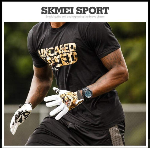 Gosasa Men 's Large Face Digital Outdoor Sports Waterproof Watch LED Luminous Alarm Stopwatch Simple Army...