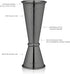 Viski Japanese Style Double Jigger for Cocktails, Bar Kit Essential, 1oz and 2oz with Interior Measurements, Stainless Steel with Gunmetal Finish,...