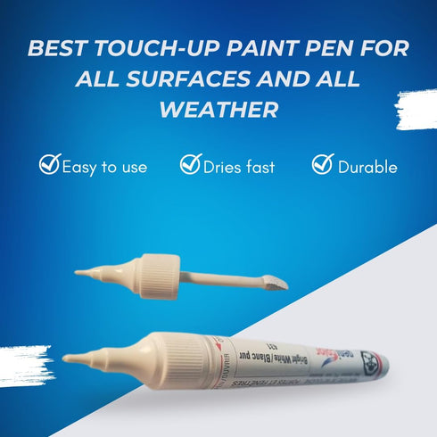 Black Touch Up Paint Pen for All Surfaces - Ideal for Doors, Windows, Metal, PVC, and Aluminum - UV Resistant, High Adhesion, and Durable...