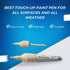 Black Touch Up Paint Pen for All Surfaces - Ideal for Doors, Windows, Metal, PVC, and Aluminum - UV Resistant, High Adhesion, and Durable...
