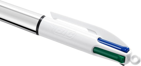 BIC 4 Colours Shine Retractable Ballpoint Pen Black/Blue/Red/Green (Pack of 12......