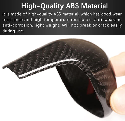 ABS Carbon Fiber Gear Shift Knob Head Cover Trim Interior Moulding Decoration Sticker Accessories Fit for Toyota Highlander 2014-2019...