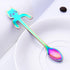Cat Spoon Coffee Tea Spoon Set, ESRISE Stainless Steel Hanging Cup Teaspoons Demitasse Mini Long Cute Kitten Stirring Spoon for Dessert Drink Mixi...