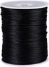 109 Yards Nylon Cord Beading Satin String for Chinese Knotting Rattail Beading Macrame Friendship Bracelet Jewelry Making (Black, 1.5MM)...