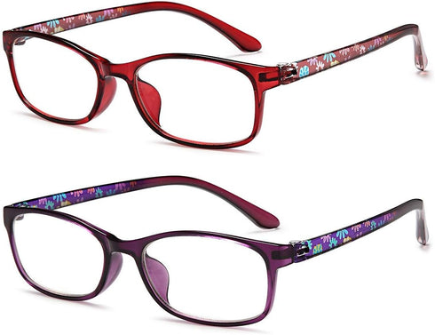 EYEURL Lightweight Flexible Reading Glasses Women - Magnification +1.75 Computer Eyeglasses Blue Light Blocking and Hard Case...