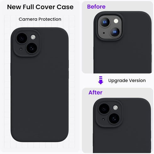 ORNARTO Compatible with iPhone 15 Case Shockproof with Screen Protectors, Waterproof Liquid Silicone Rubber Full Cover Protective Case for iPhone ...