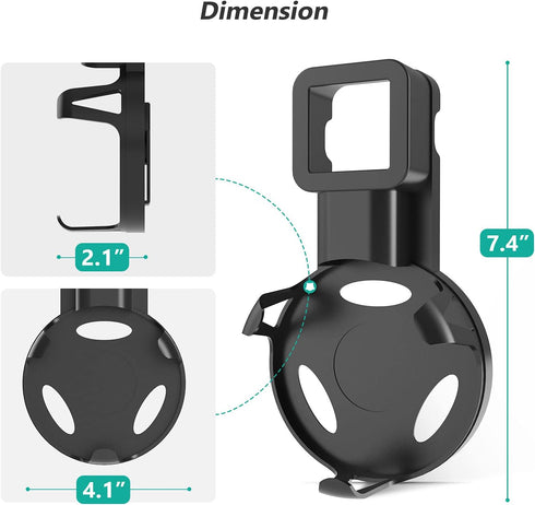 WALI Outlet Wall Mount, Holder Stand for Echo Dot 3rd Gen, Smart Home Speakers Plug Mount for Alexa with Cable Management, (AMM002-B), 1 Pack, Bla...