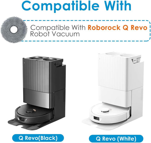 Vacuum Mop Pads For roborock Q Revo/Q revo MaxV Robot Vacuum (4)...