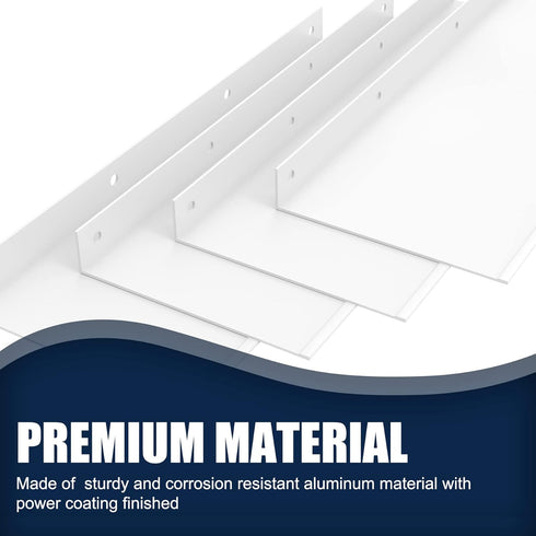 Gutter Valley Splash Guard,Aluminum Rain Diverter Roofing Gutter Splash Guards for Valley,Corner or Straight,10 Inch Each (4 Pcs White)...
