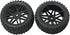 12mm Hex Wheel Rims Mesh Shape Rubber Tires with Sponge 88mm/3.46" Replacement for 1/10 RC Off-Road Car Truck Monster,Black...