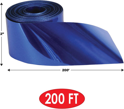 Beistle Gleam 'N Streamer Metallized Streamer, 2-Inch by 200-Feet, blue (55365-B)...