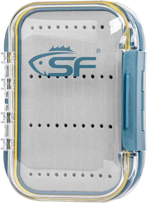 SF Small Waterproof Fly Box Double Sided Floating Fly Fishing Case Storage For Nymph Wet Dry Fly Flies Streamer Foam...