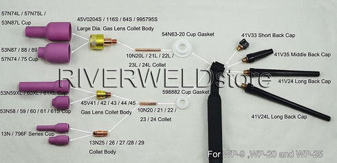 RIVERWELD TIG Alumina Nozzle Ceramic Cups #5 13N09 5/16" Orifice Fit PTA SR DB WP 9 17 18 20 25 26 TIG Welding Torch Accessories 10pk...