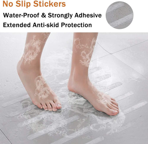 V-TOP 30 PCS Non Slip Shower Stickers, Safety Shower Non Slip Adhesive Strips Treads for Bathroom Floor Tub Stairs Ladders Pools Boats, Bathtub Ap...